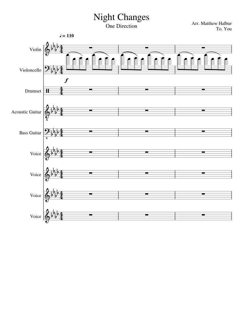 night changes flute notes