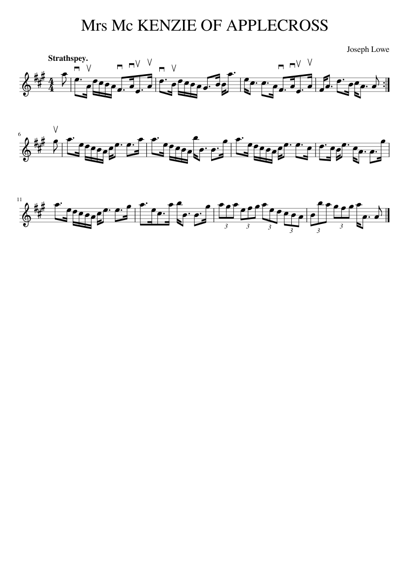 Mrs Mc KENZIE OF APPLECROSS