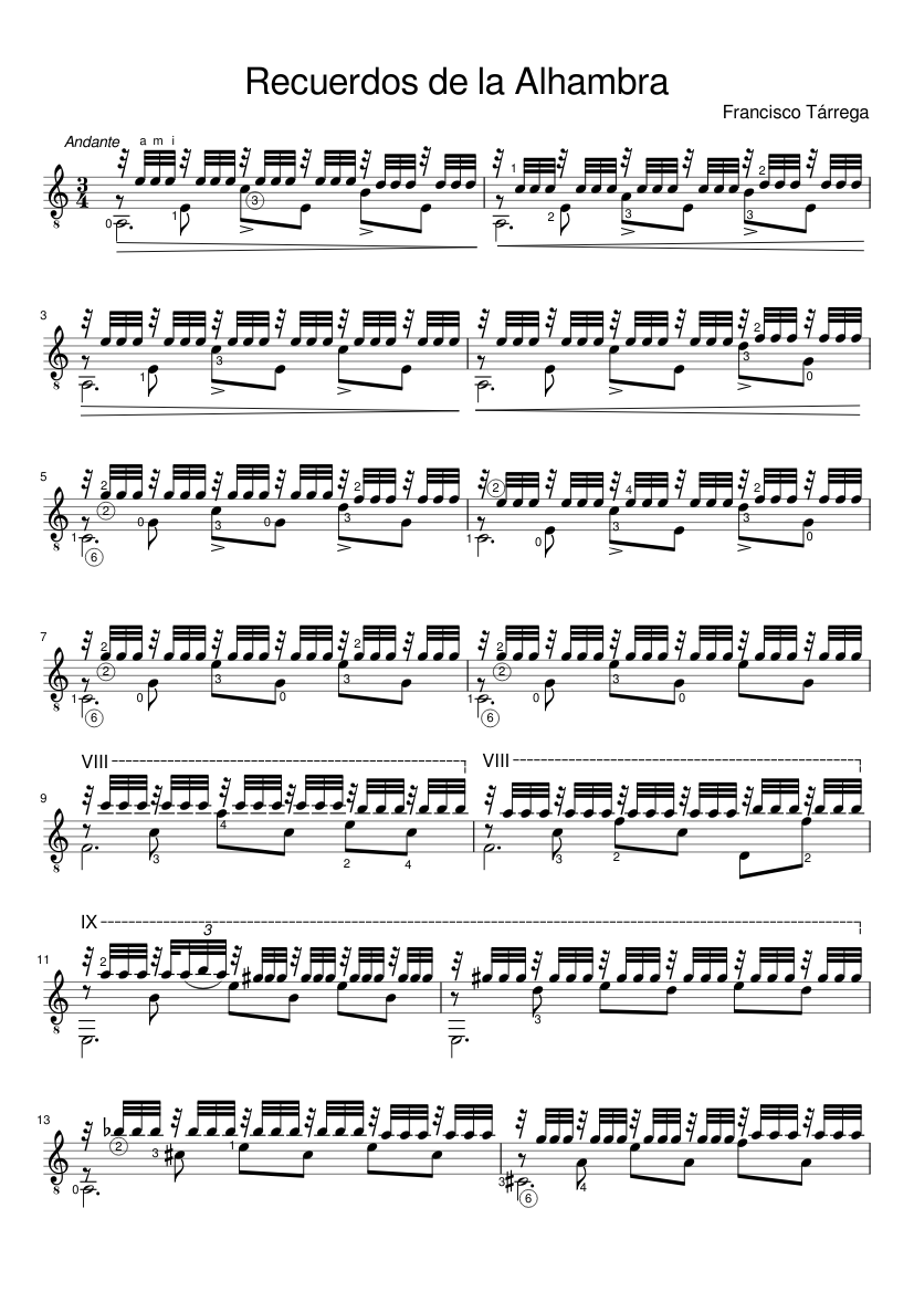 recuerdos de la alhambra