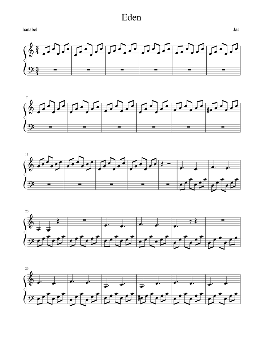 Eden piano tutorial
