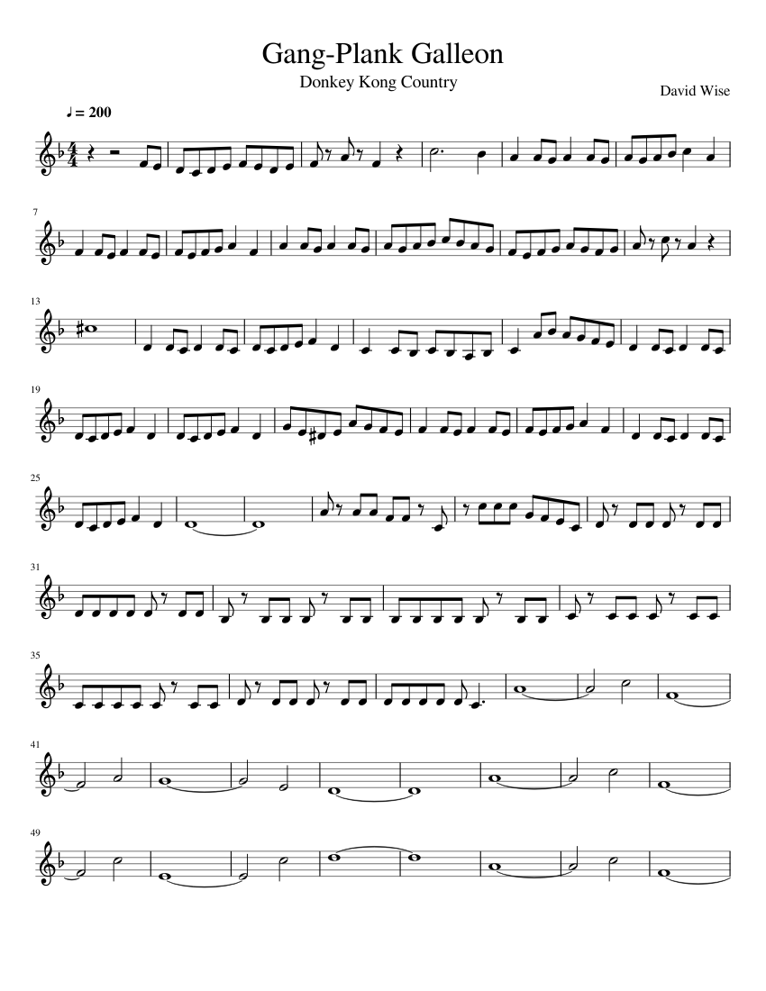 GangPlank Galleon Sheet music for (In B Flat) (Solo