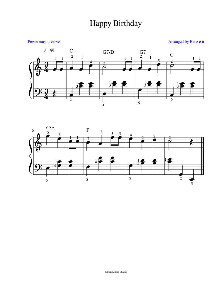 Happy Birthday Sheet music for Piano (Solo) | Download and print in PDF ...