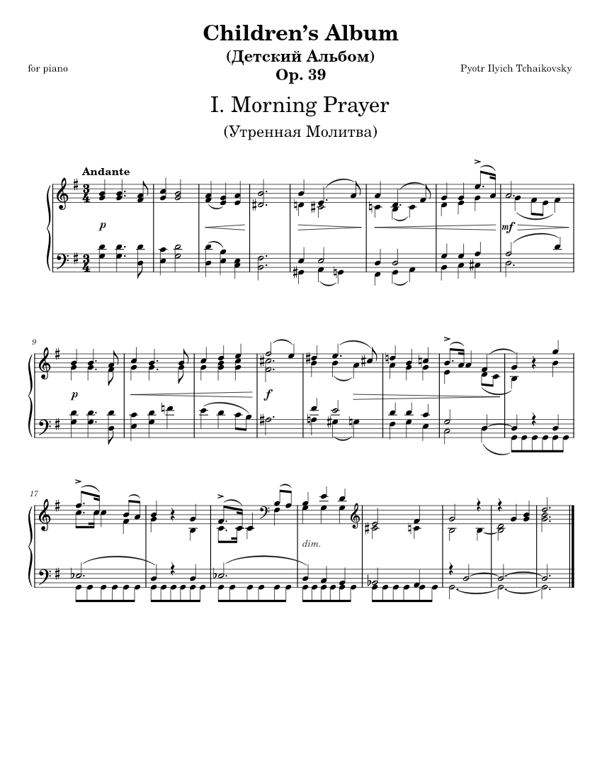 Children's Album Op.39