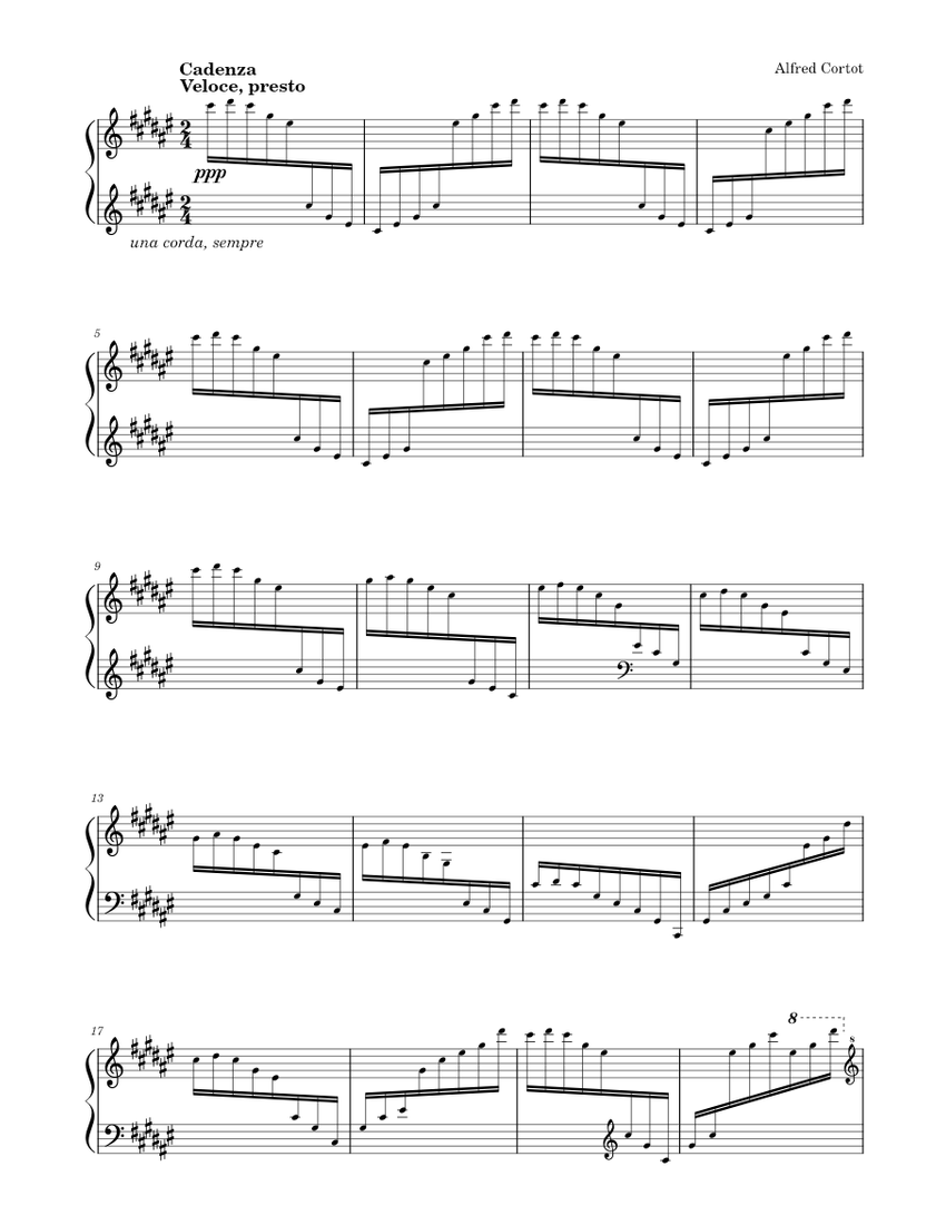 Hungarian Rhapsody No. 2 "Cortot Cadenza" Sheet music for Piano (Solo) |  Musescore.com