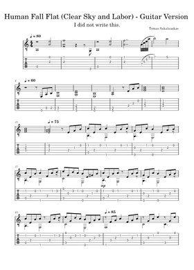 Human Fall Flat sheet music | Play, print, and download in PDF or MIDI sheet  music on Musescore.com