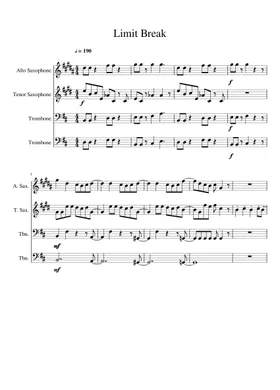 Limit Break x Survivor (English Lyrics) Sheet music for Piano, Soprano,  Alto, Tenor & more instruments (Mixed Quintet)