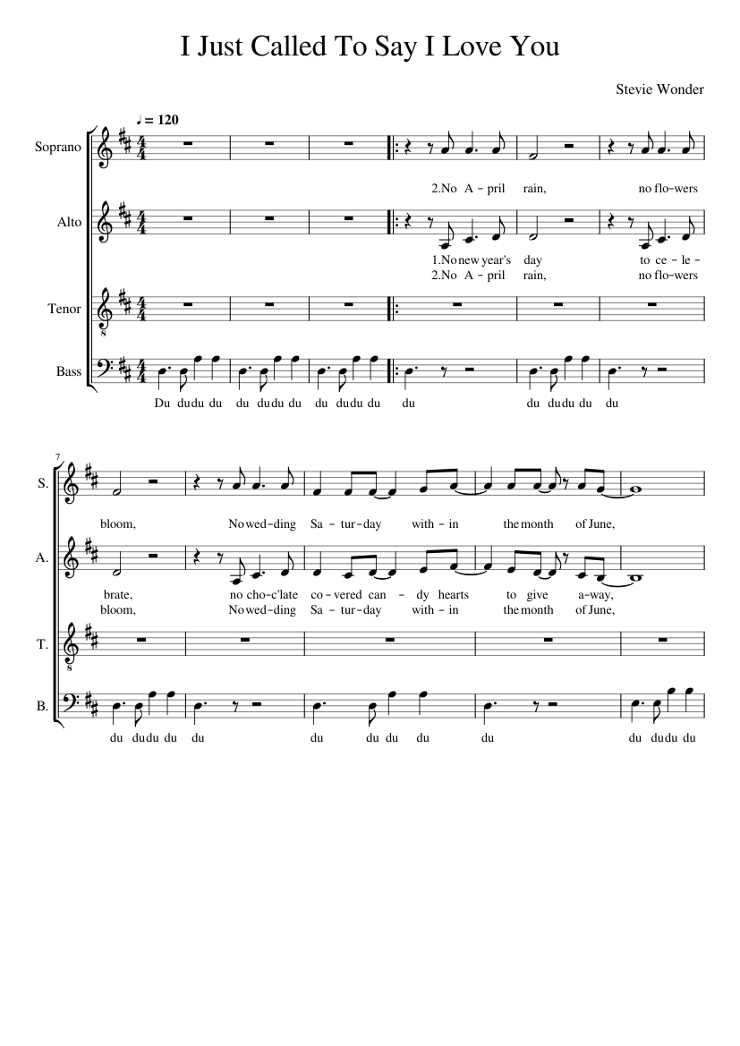 i just called to say i love you