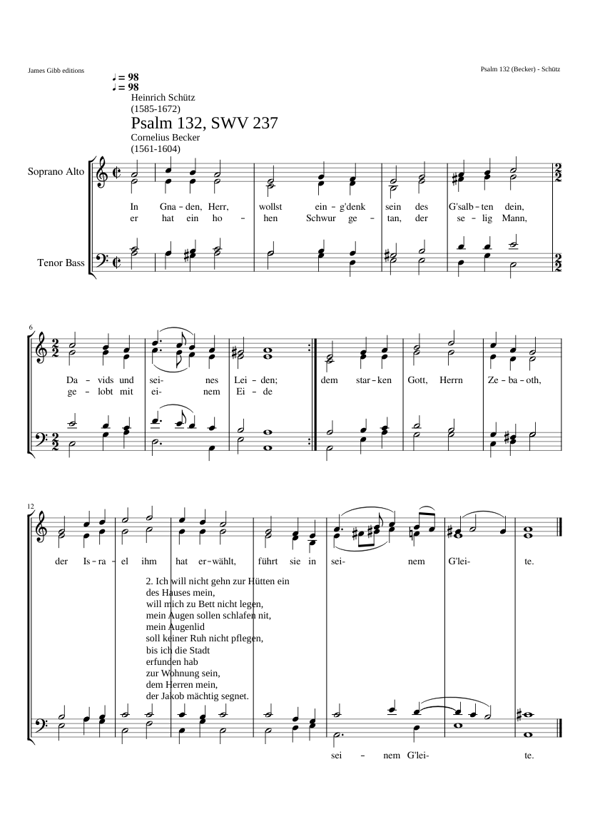 In Gnaden Herr wollst eindenk sein SWV 237