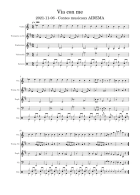 via con me by Paolo Conte free sheet music | Download PDF or print on  Musescore.com