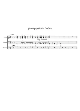 Papa Louie: Floor 4 OST Sheet music for Flute, Timpani, Guitar, Bass guitar  & more instruments (Mixed Ensemble)