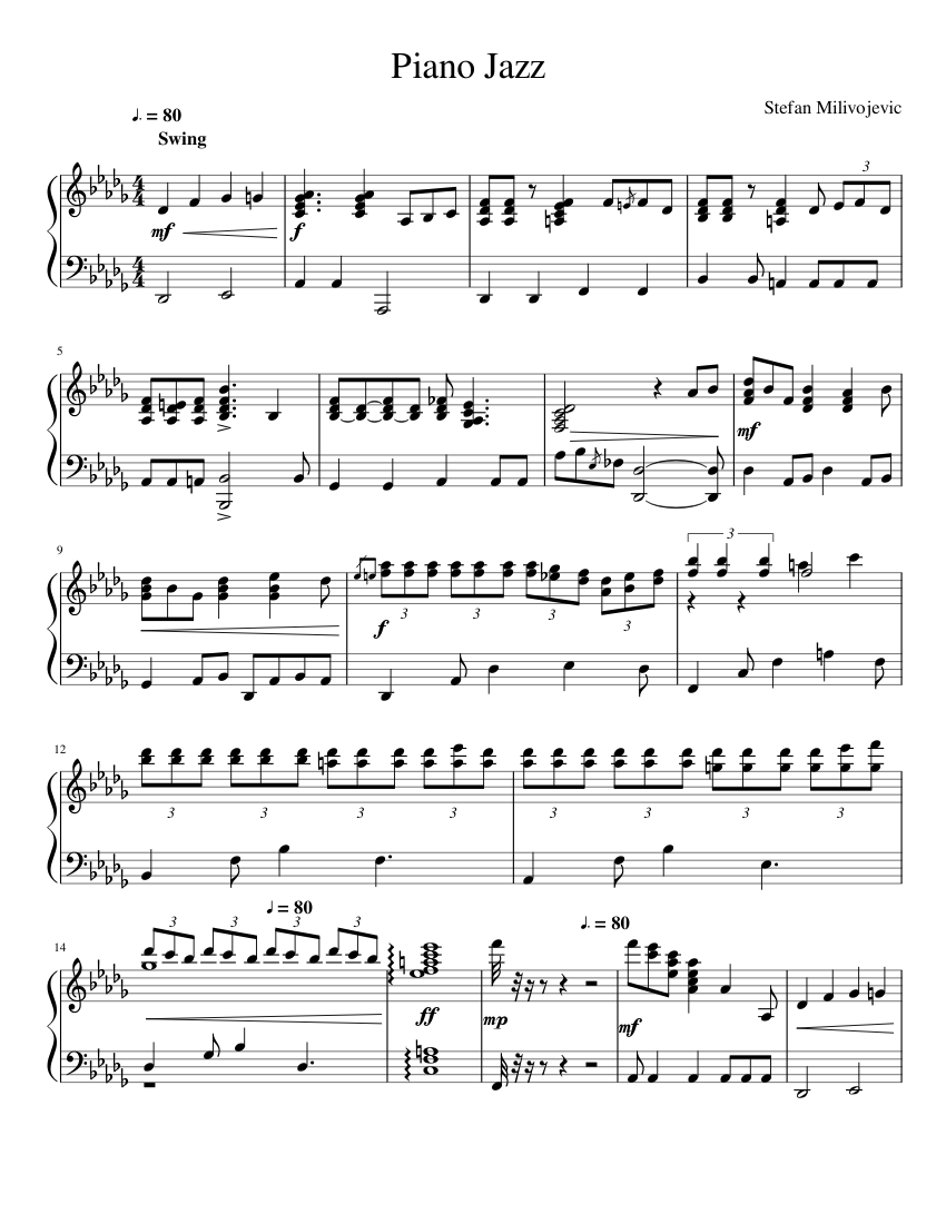 PIANO JAZZ Sheet music for Piano (Solo) | Musescore.com