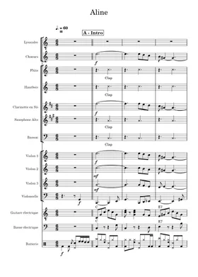 Free Aline by Christophe sheet music | Download PDF or print on  Musescore.com