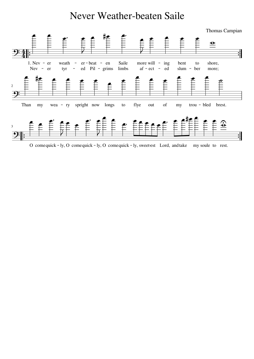 Never Weather-beaten Saile