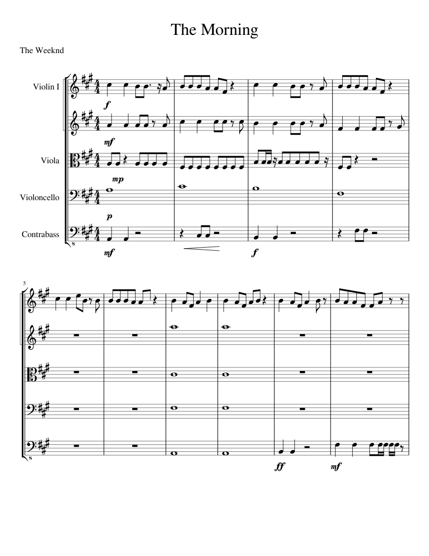 Earned It - The Weeknd Sheet music for Piano, Violin (Solo)