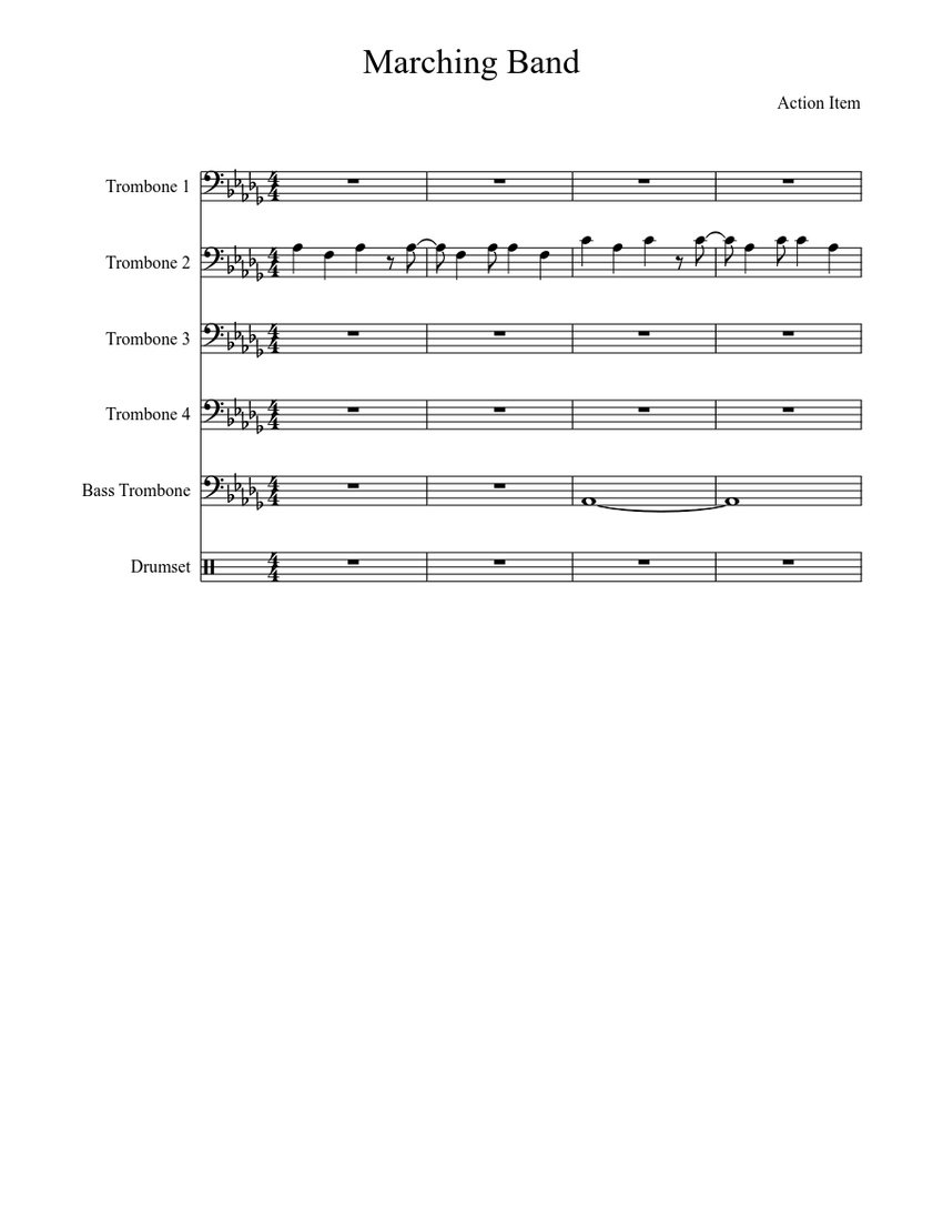Marching Band Sheet music for Trombone (Mixed Quartet) | Musescore.com