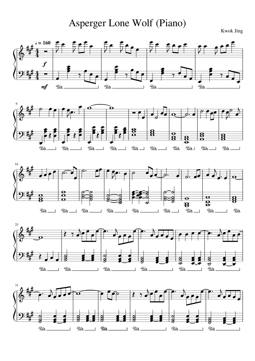 Asperger Lone Wolf (Piano)