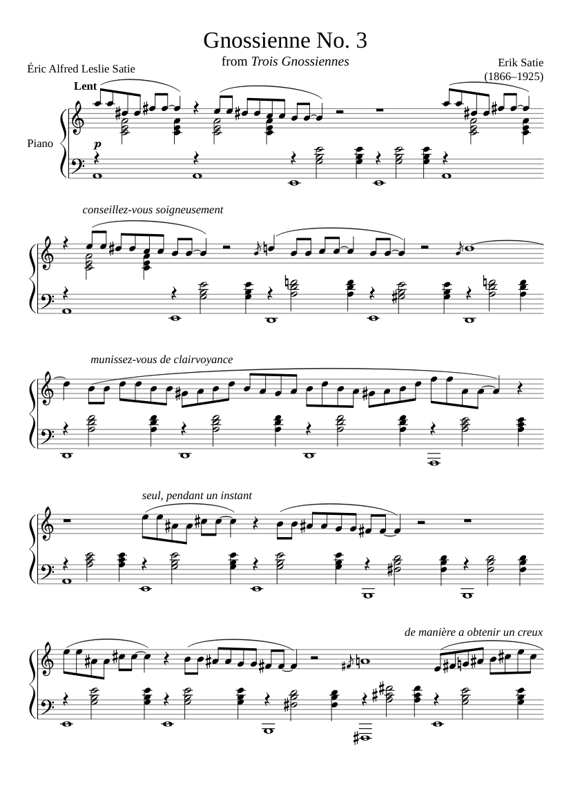 gnossienne no 3