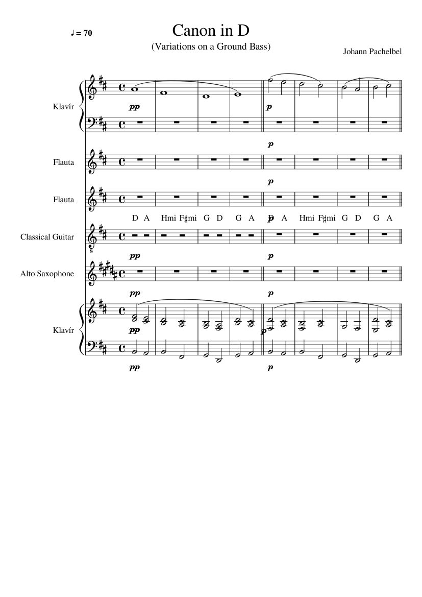Canon and Gigue in D major P.37