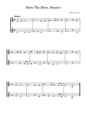 Free Blow Thy Horn, Hunter by William Cornysh sheet music | Download PDF or  print on Musescore.com