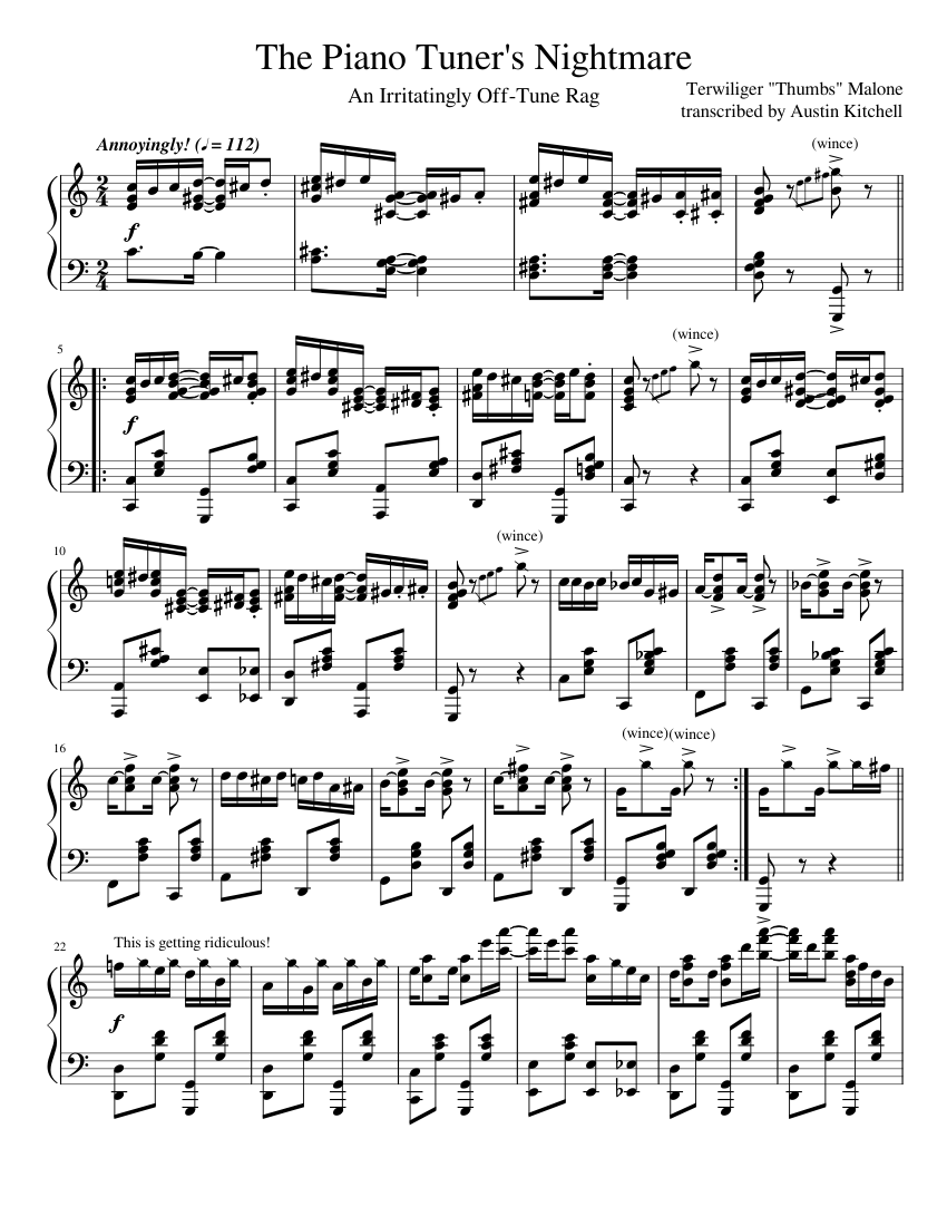 The Piano Tuner's Nightmare