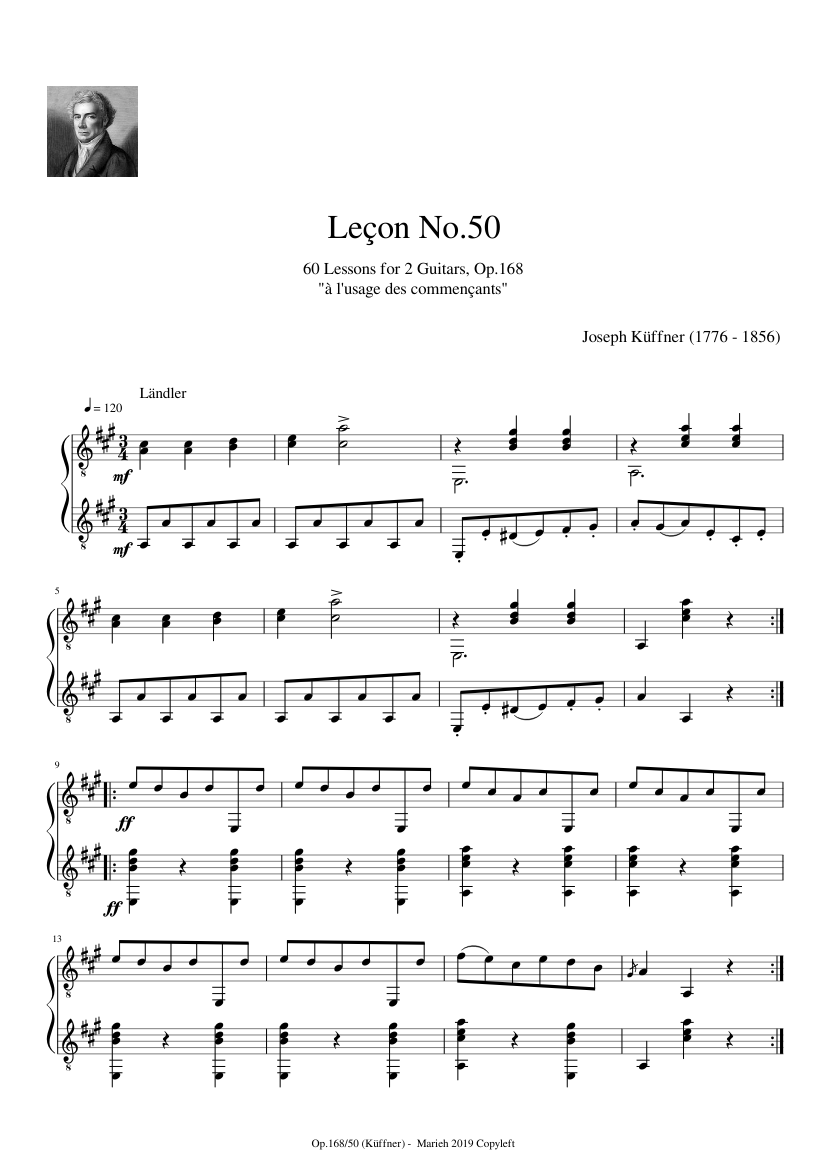 60 Lessons for 2 Guitars Op.168