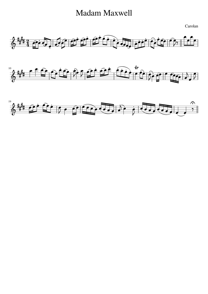 Planxty Madam Maxwell