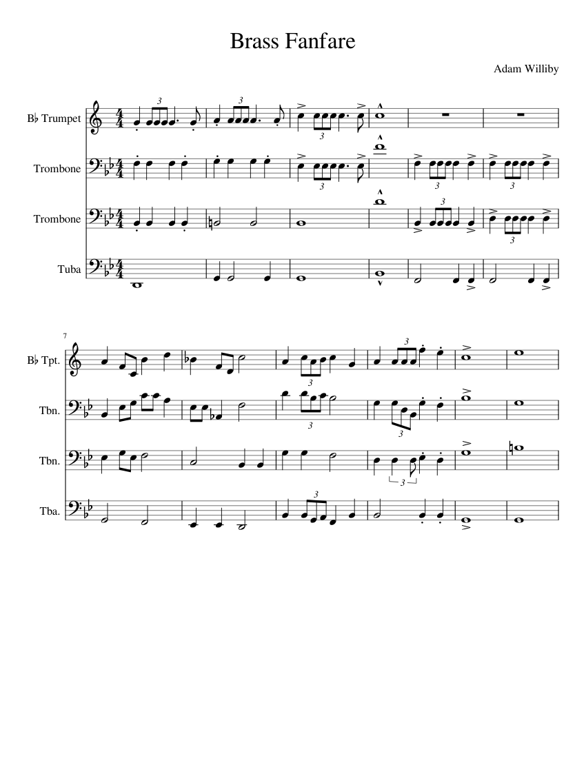 Fanfare of the Ages Sheet music for Trumpet other (Brass Duet