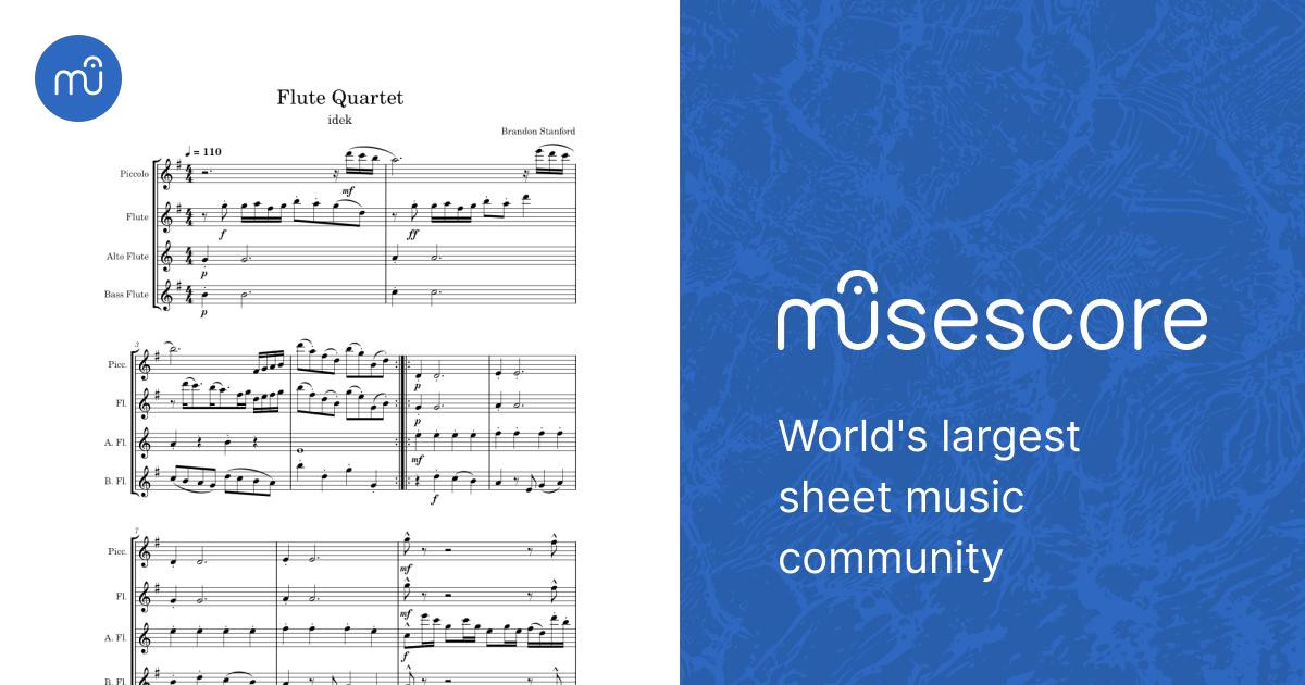 random flute quartet Sheet music for Flute, Oboe (Woodwind Quartet