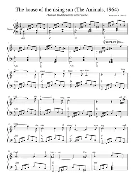 Baka Mitai (Dame Da Ne) Transcription Sheet music for Piano, Organ