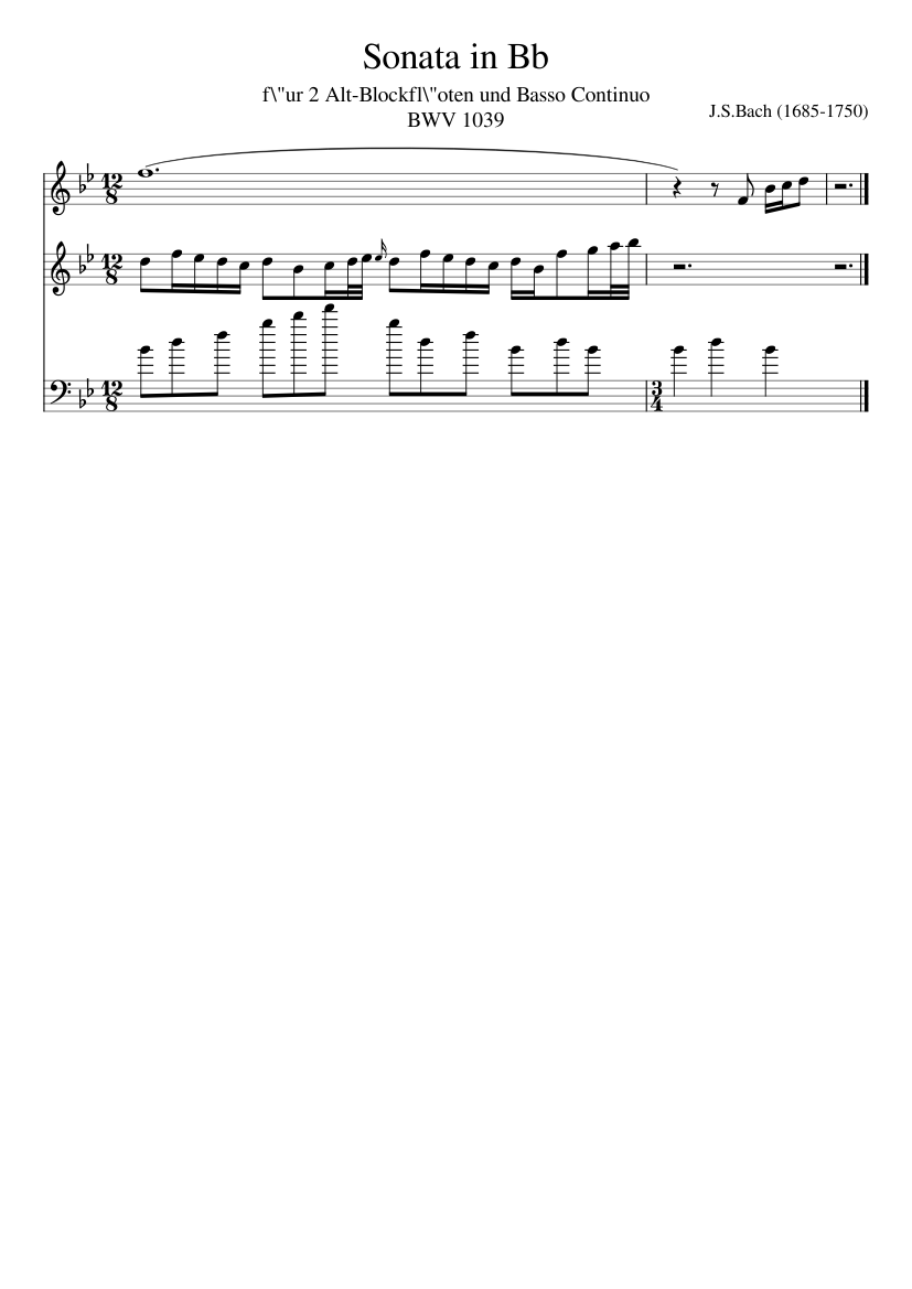 Sonata in Bb