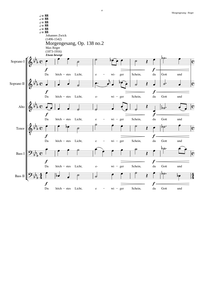 Morgengesang Op. 138 No. 2