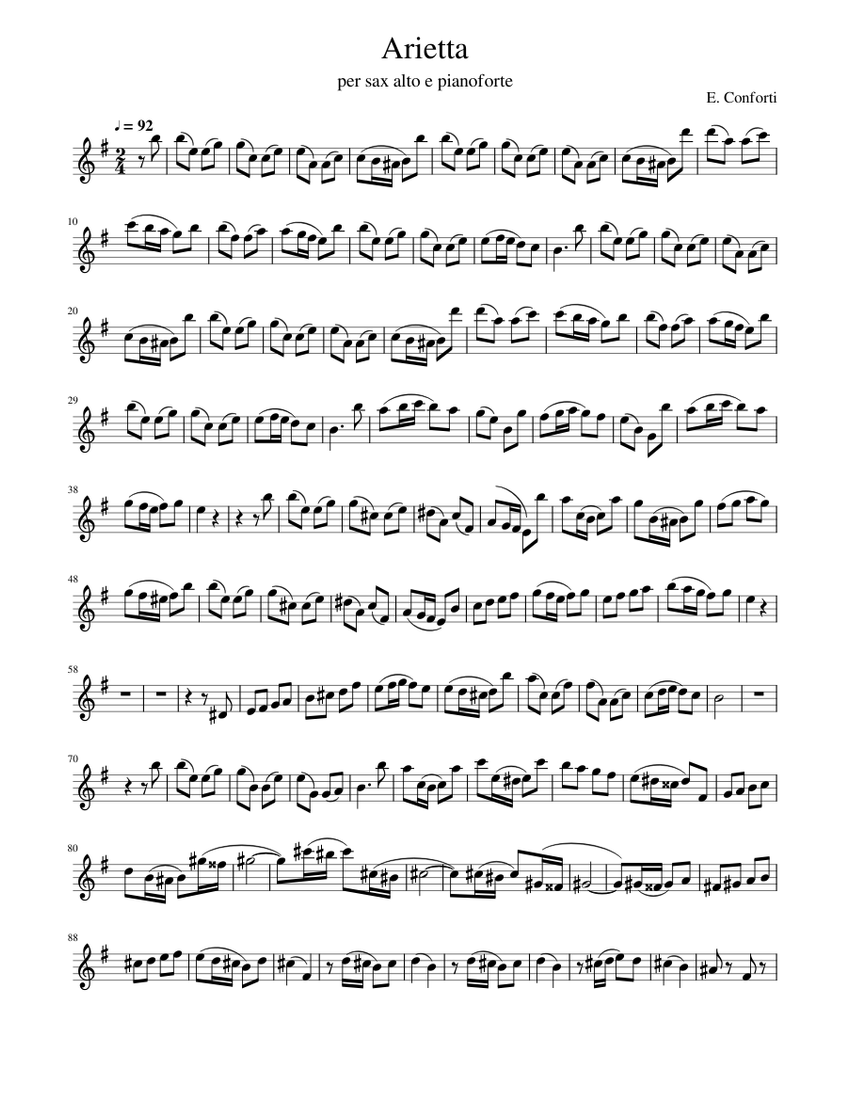 Arietta Sheet music for Piano (Solo) Easy | Musescore.com