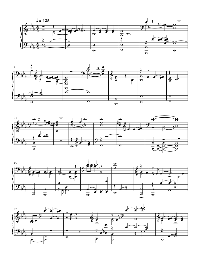 Ruang Rindu Note Ruang Rindu - Letto Sheet Music for Piano (Solo) | MuseScore.com