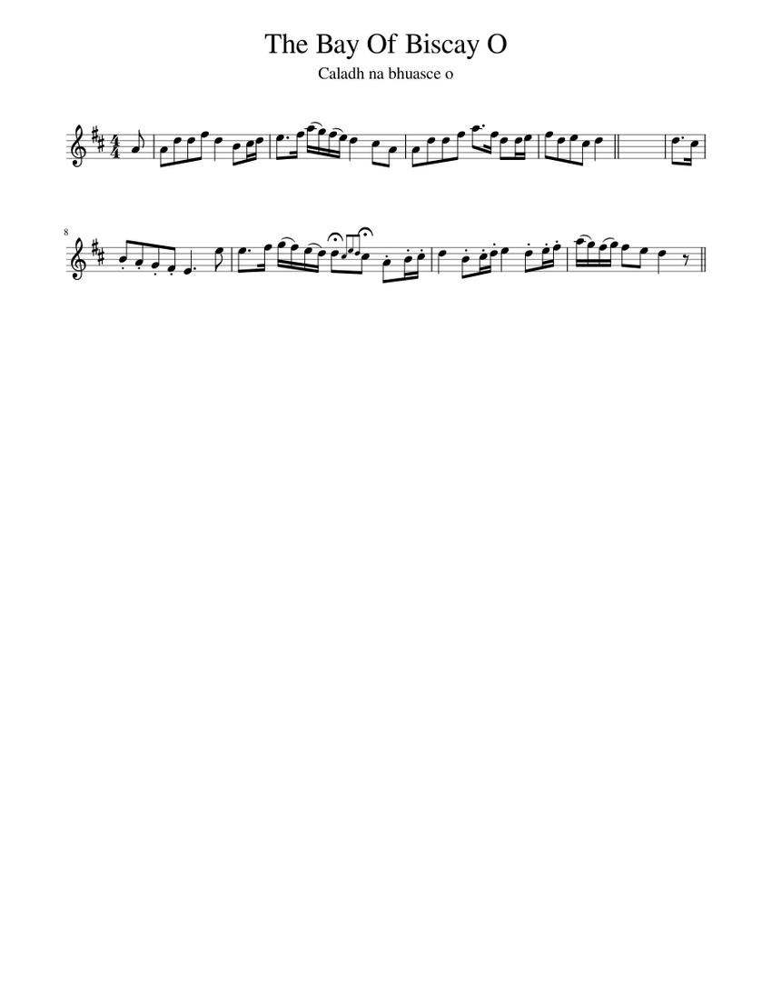 The Bay Of Biscay O piano tutorial