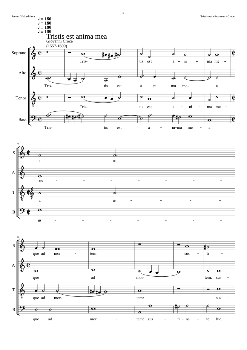 Tristis est anima mea