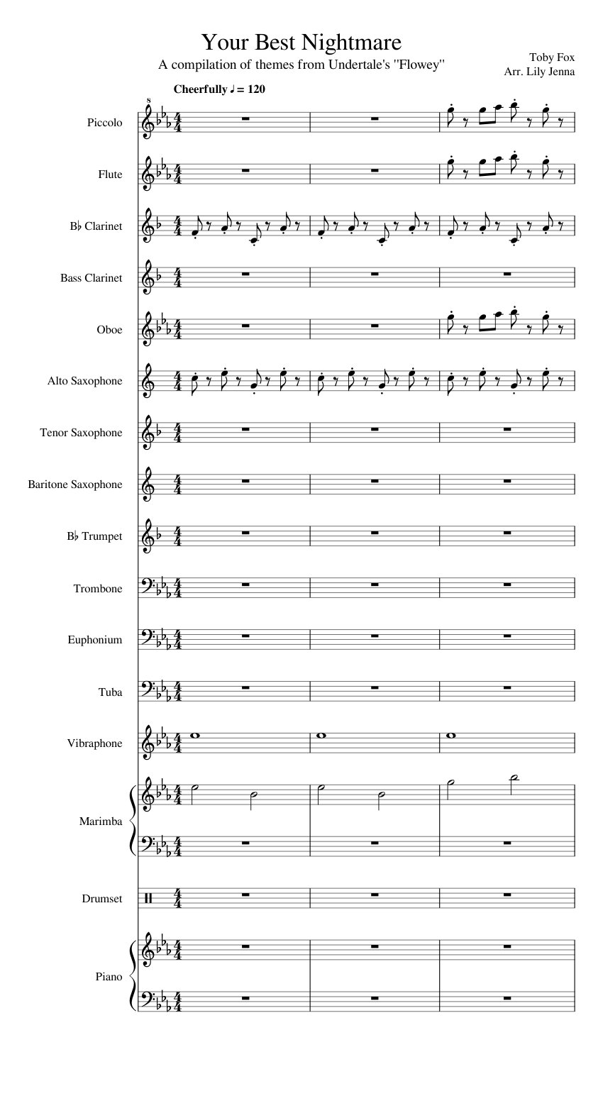 Your Best Nightmare - Omega Flowey Sheet music for Piano (Solo)