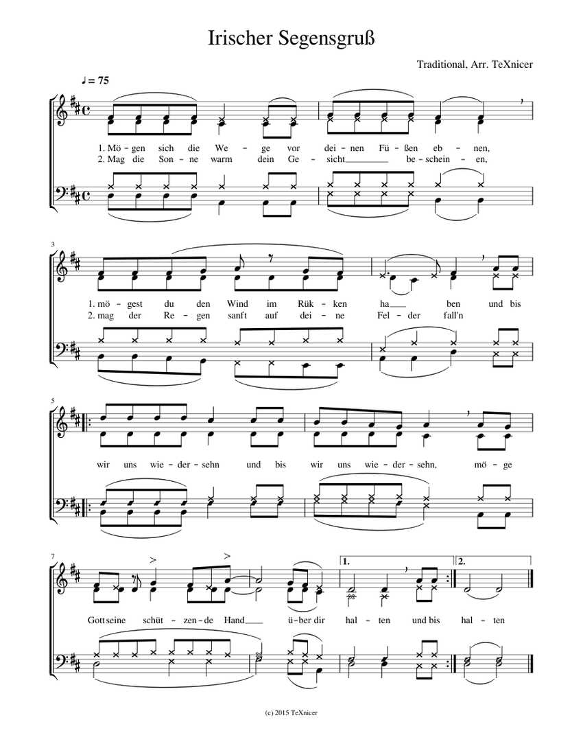 Irischer Segensgruß Sheet music for Organ (Solo) | Download and print