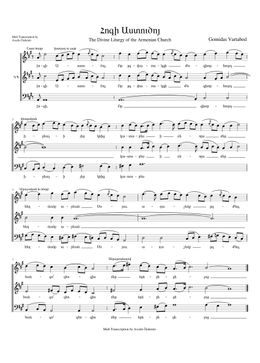 Հոգի Աստուծոյ - Hoki Asdudzo sheet music arranged by Avedis Özdemir for Choral