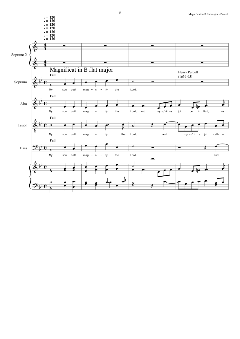 Magnificat and Nunc dimittis in B flat