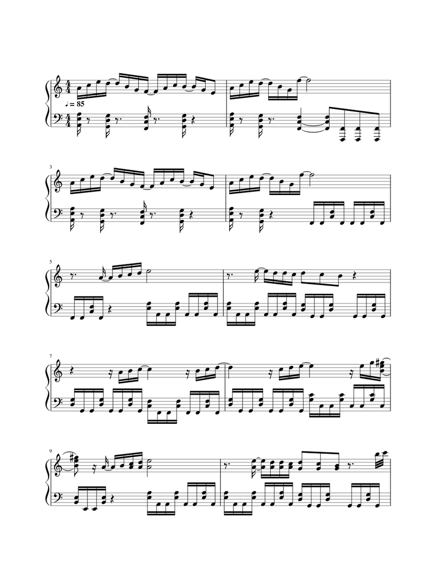 Pegasus Fantasy Saint Seiya OP Piano Solo Sheet music for Piano (Solo) |  Musescore.com