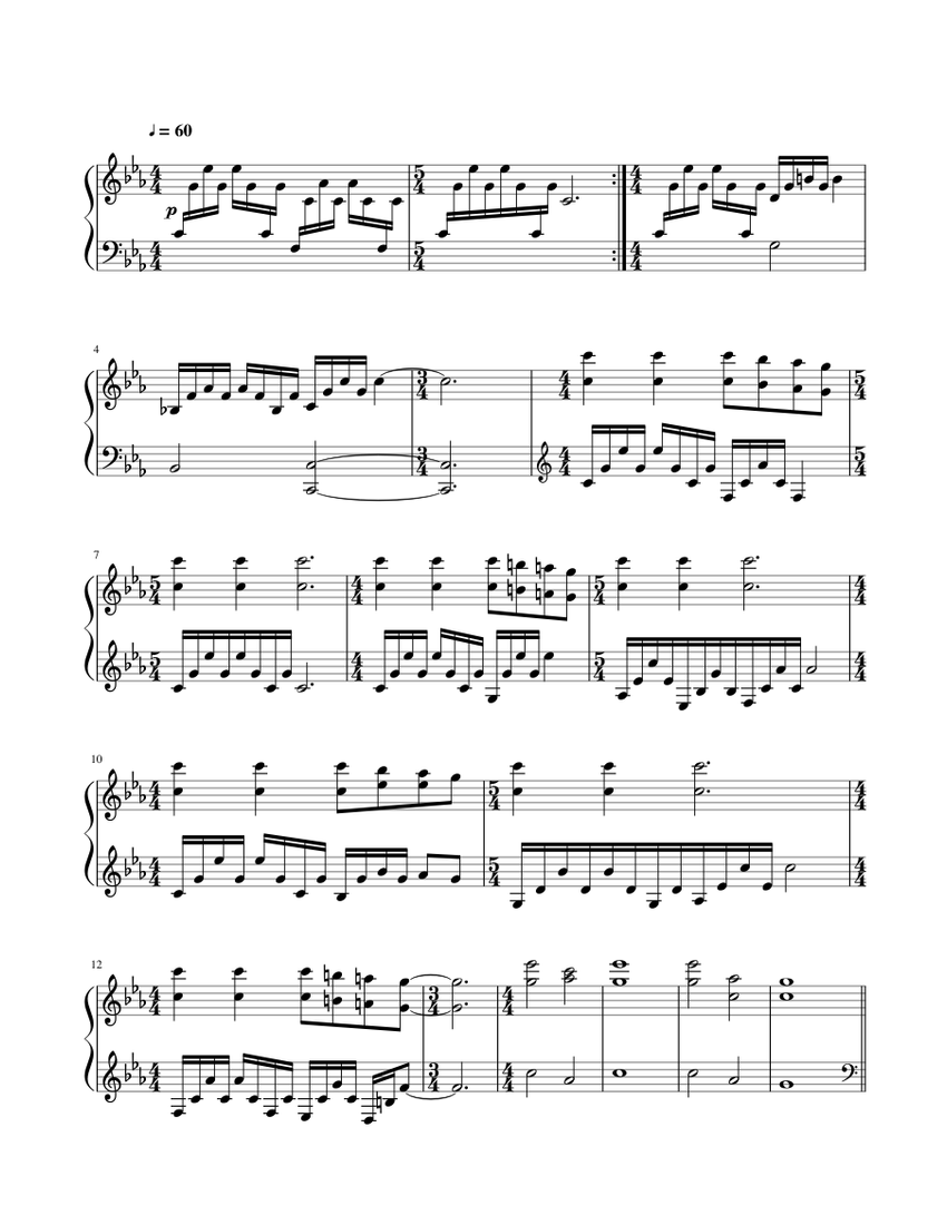 Light of the Seven Sheet music for Piano (Solo) | Musescore.com