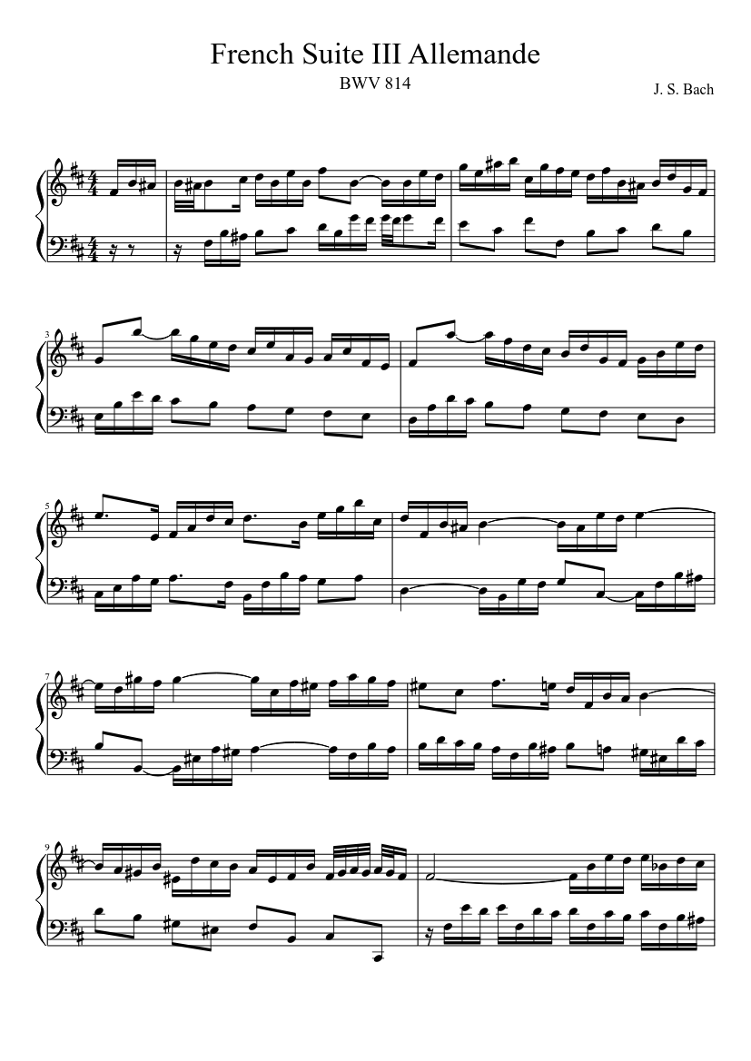 French Suite No.3 in B minor BWV 814