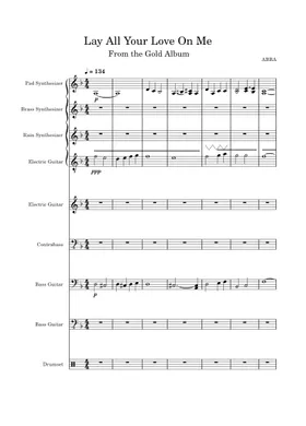 Lay All Your Love On Me - ABBA - ESL worksheet by chrysalis