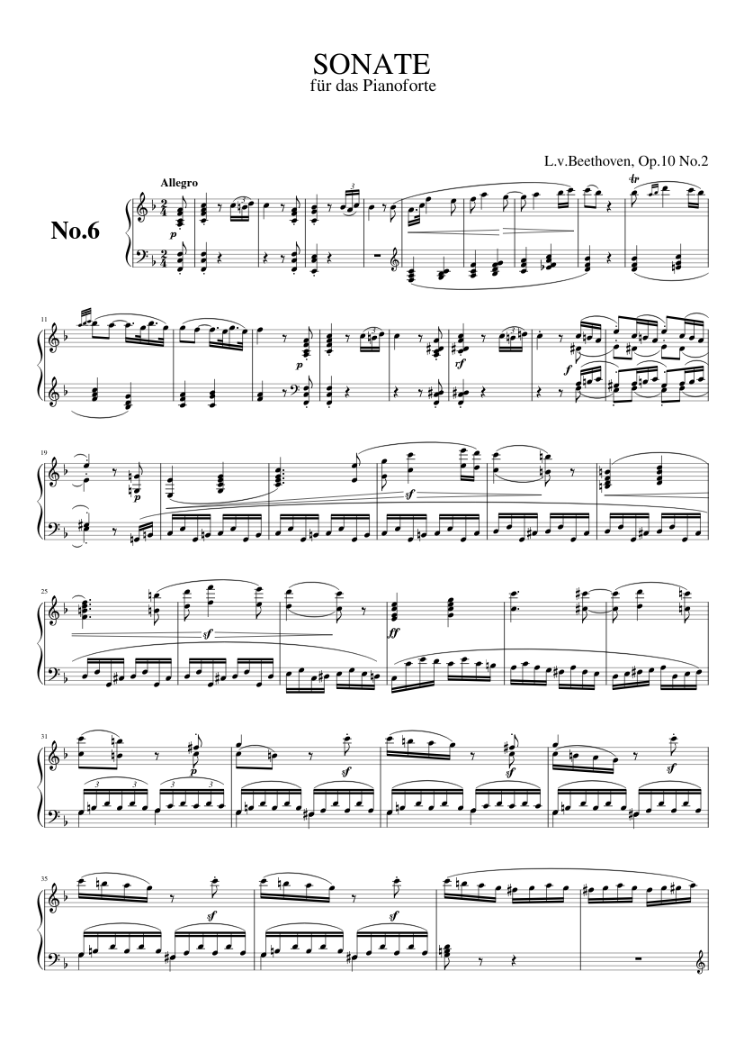 Piano Sonata No.6 Op.10 No.2