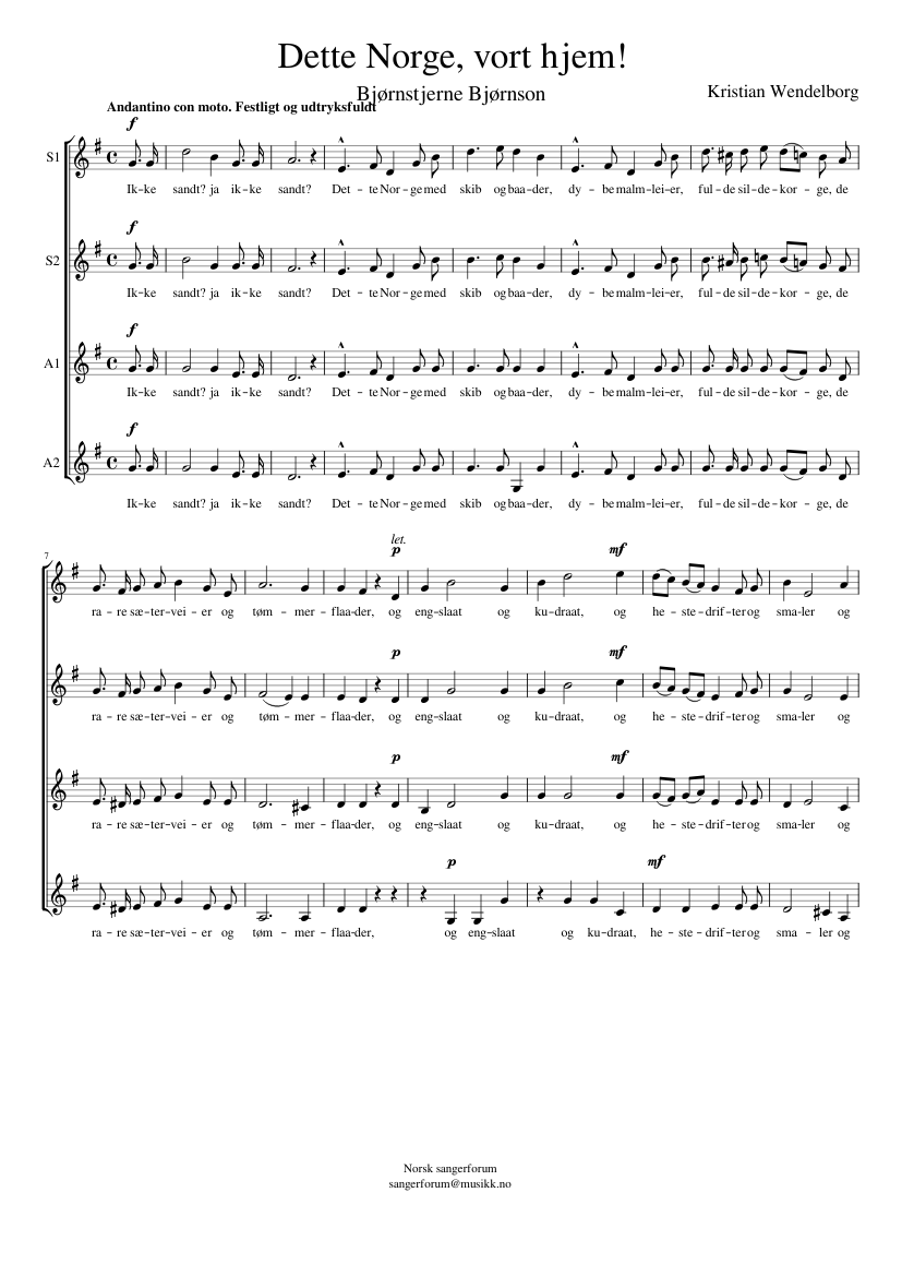 Dette Norge vort hjem!