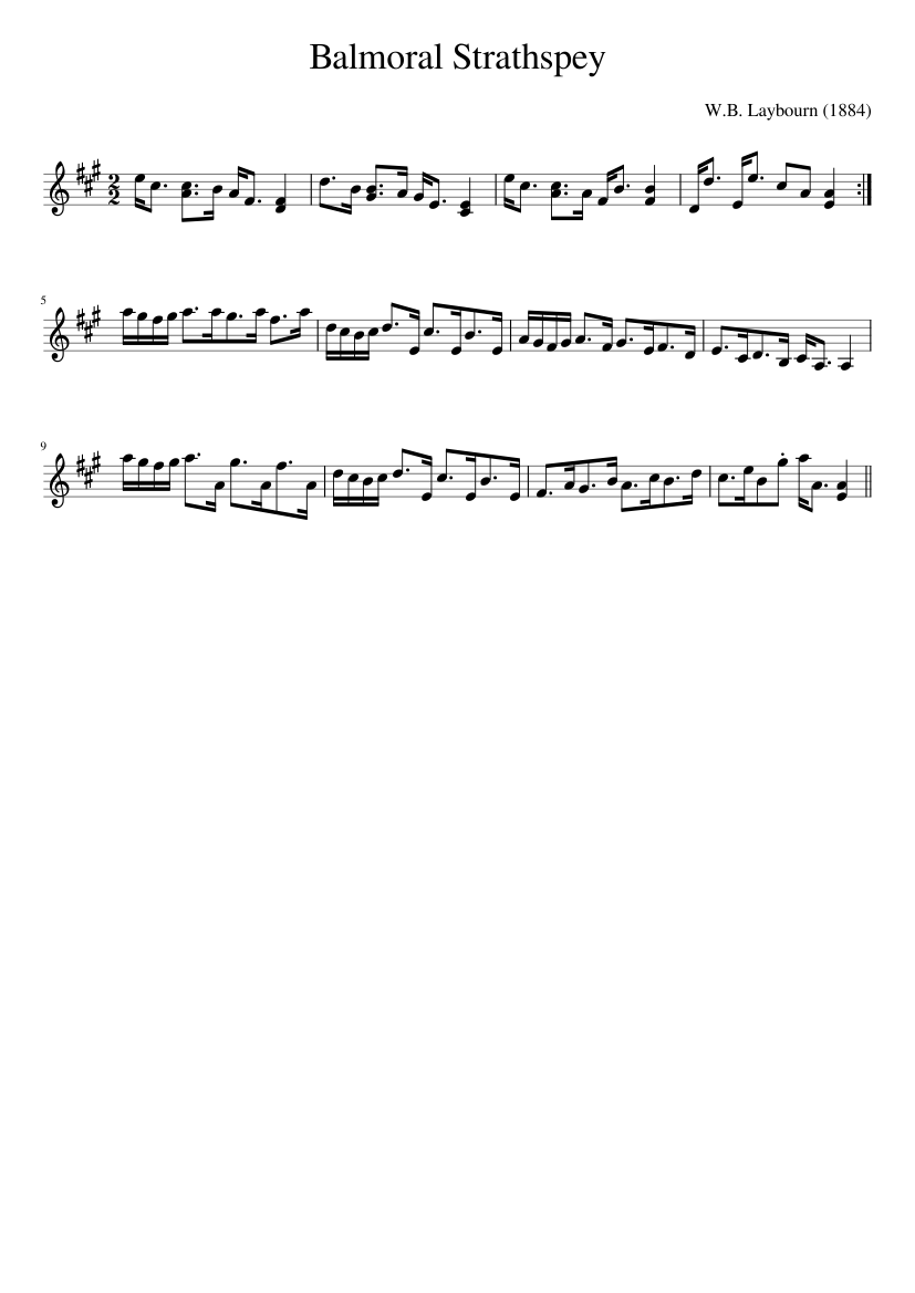 The Balmoral Strathspey