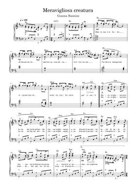 Free Gianna Nannini sheet music | Download PDF or print on Musescore.com