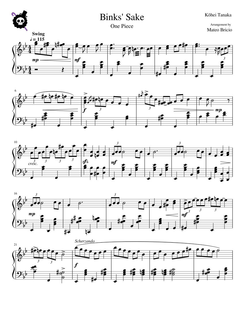 Binks' Sake Sheet music for Piano (Solo) | Musescore.com