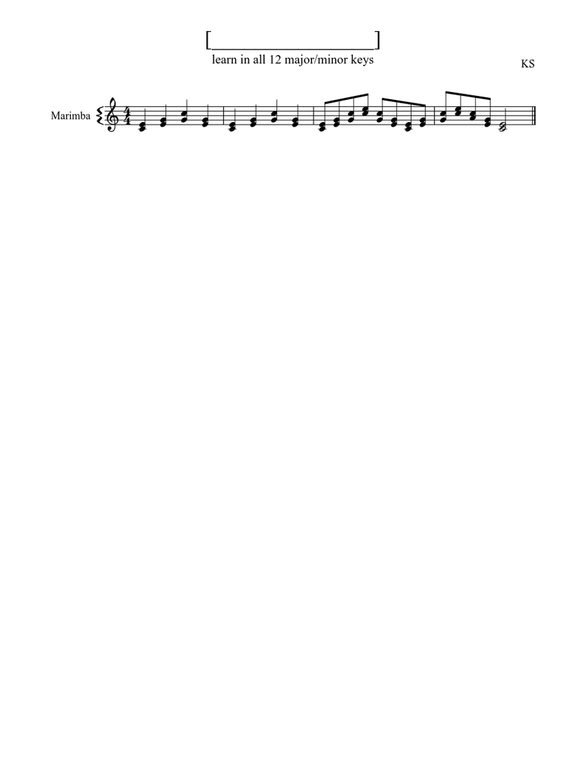 Arpeggios Sheet music for Marimba (Solo) Download and print in PDF or