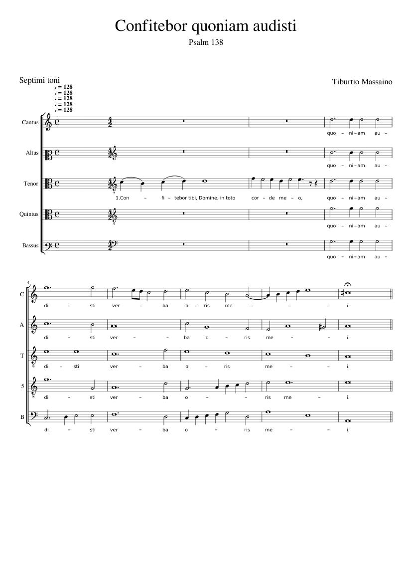 Confitebor quoniam audisti